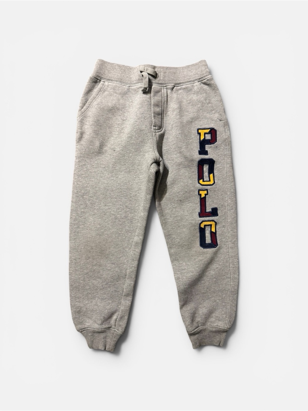 Polo by Ralph Lauren Grey Joggers with Colorblock Vertical Logo